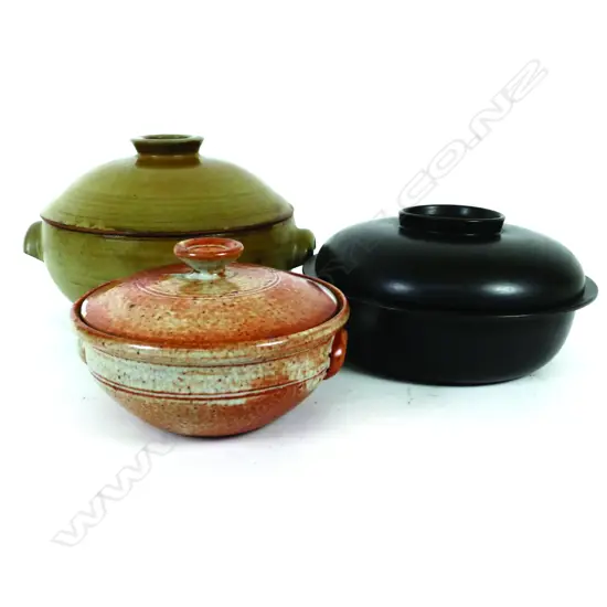 Three casserole dishes