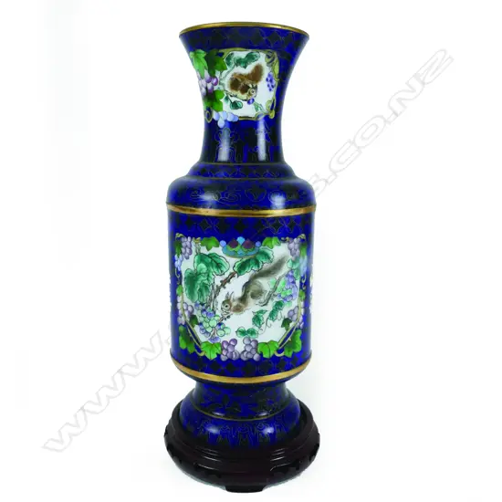 A Chinese cloisonné vase
