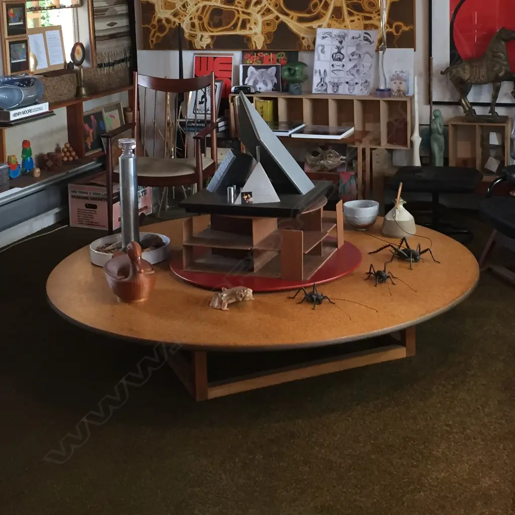 A large circular low table made by Guy Ngan Image 1++