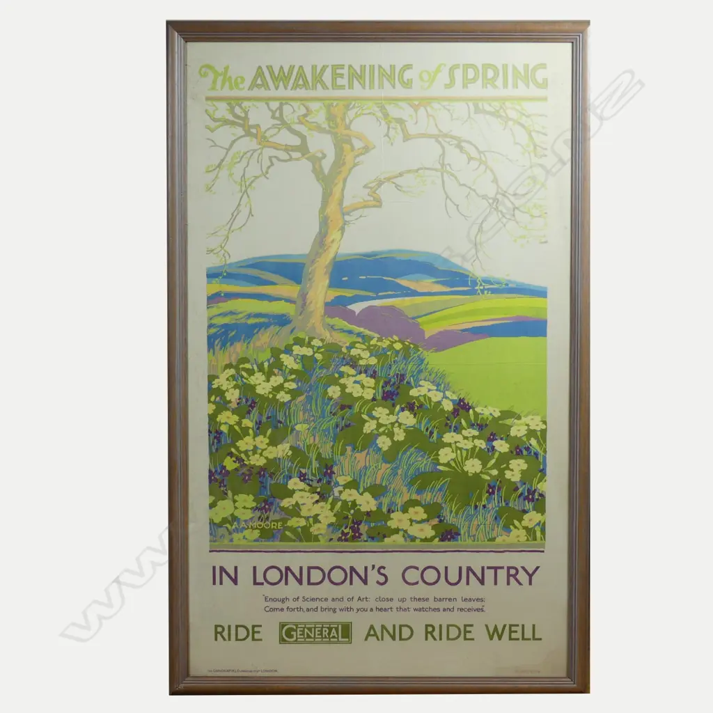 A vintage railway poster 'The Awakening of Spring in London's Country' Image 1++