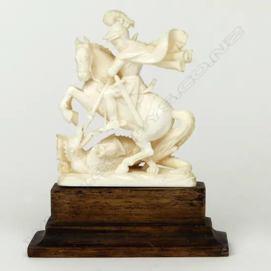 An ivory statuette of St. George killing the dragon