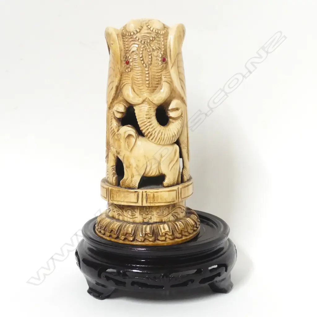 A carved ivory tusk section Image 1++