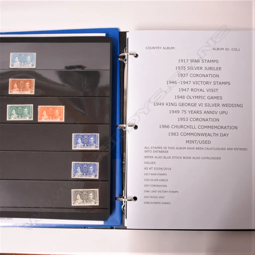 Two vintage stamp albums of mainly Commonwealth Coronation Image 1++