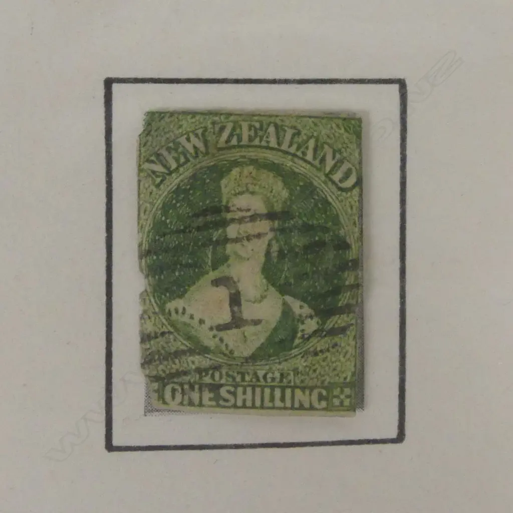 A set of seven N.Z. 1855 imperf. Full-Face Queens stamps Image 1++