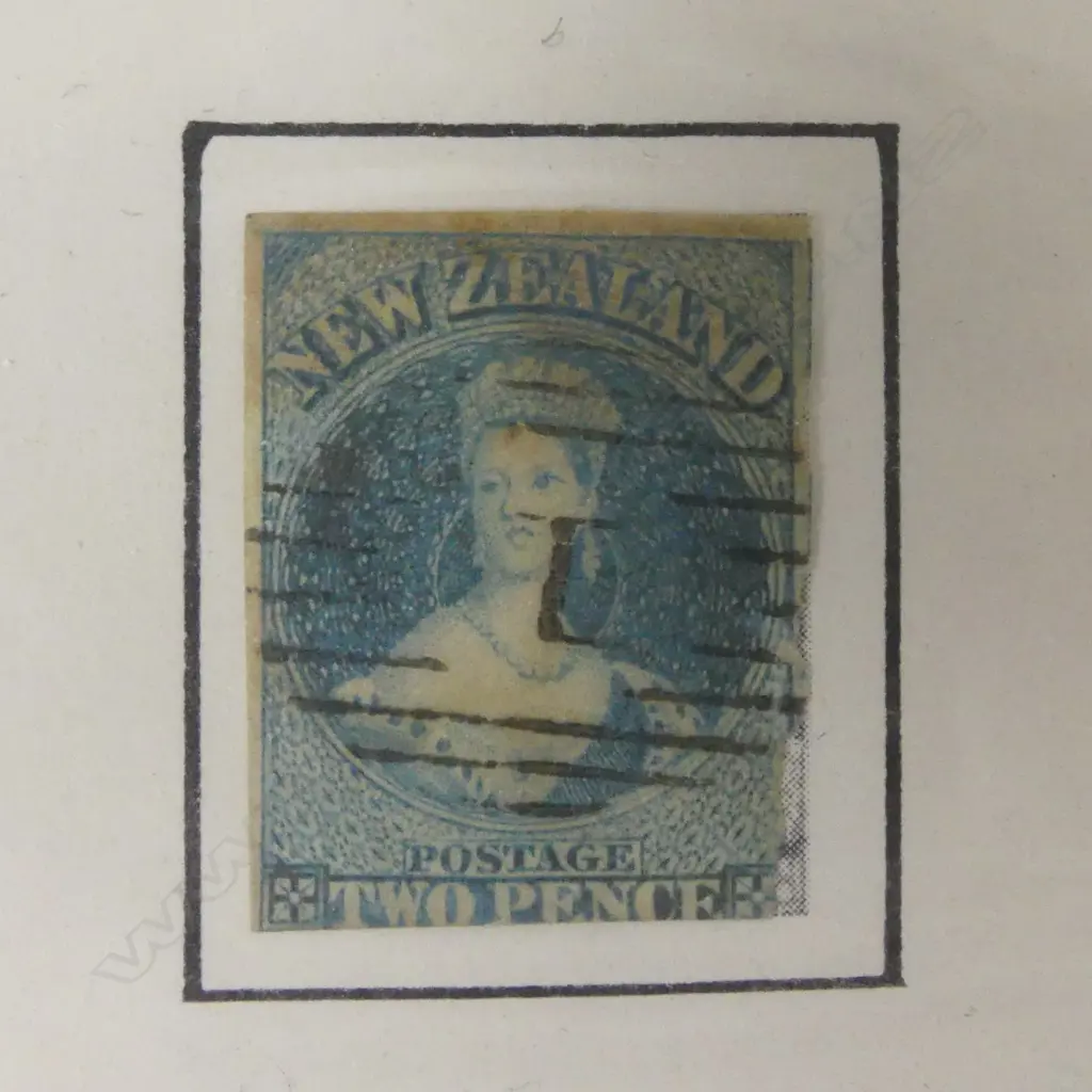 A set of seven N.Z. 1855 imperf. Full-Face Queens stamps Image 1++