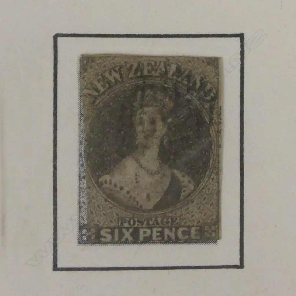 A set of seven N.Z. 1855 imperf. Full-Face Queens stamps Image 1++
