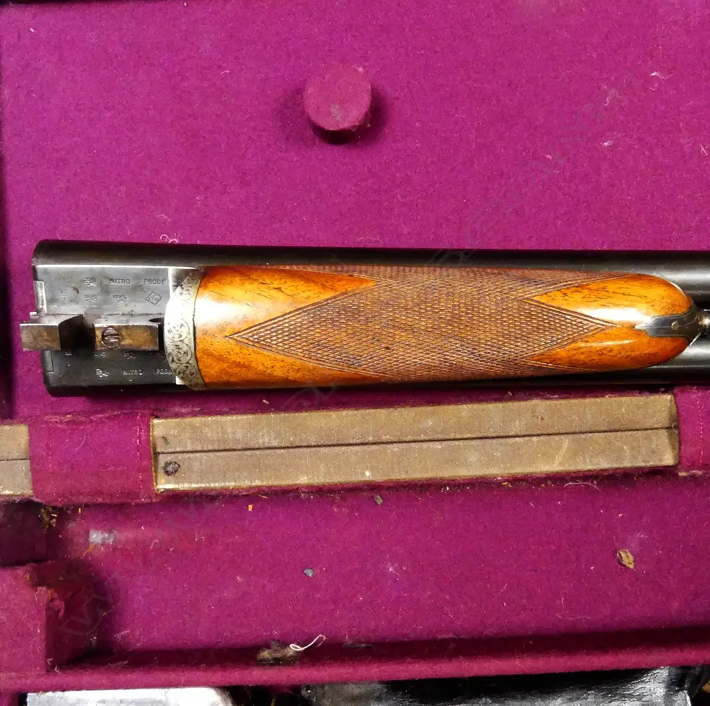 A Holloway & Naughton 12 gauge double barrel shotgun Image 1++