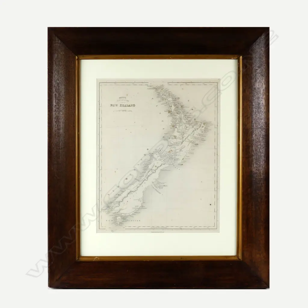 An early map of New Zealand from Betts's Family Atlas Image 1++