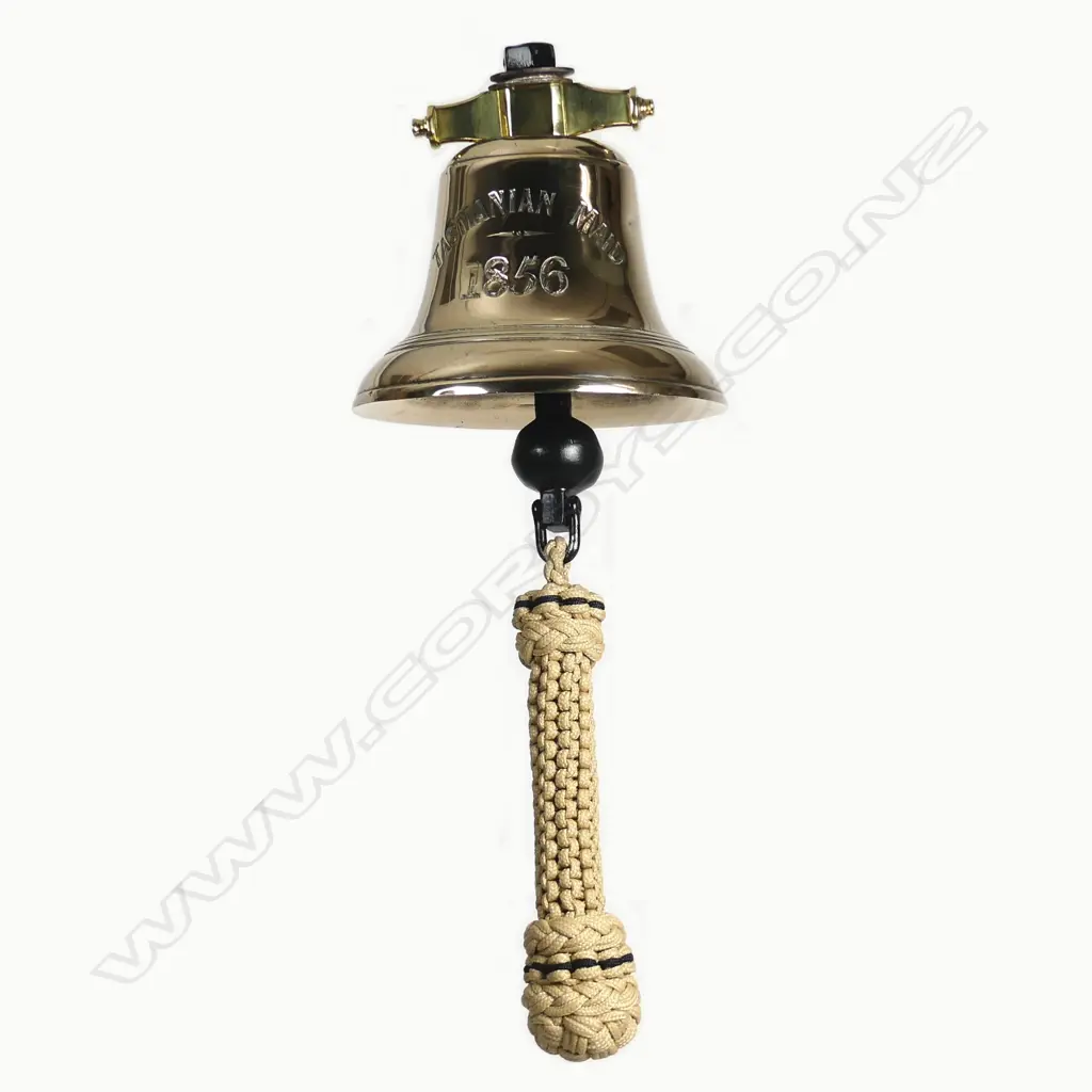 A rare and New Zealand historic 1856 ship's bell from the ship 'Tasmanian Maid' Image 1++