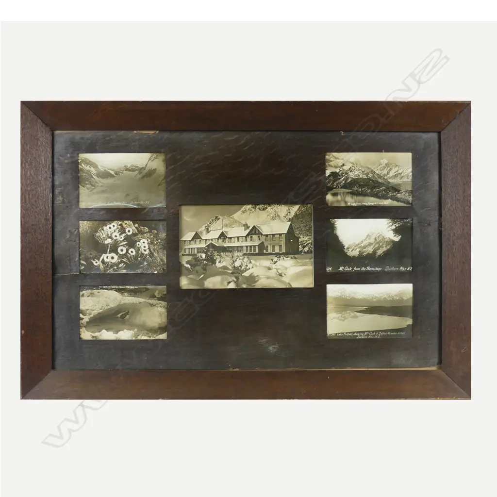 Seven early 20thC photographic images of N.Z. alpine scenes Image 1++