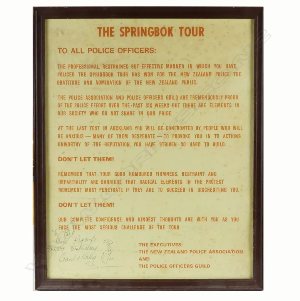 A 1981 'The Springbok Tour' poster Image 1++