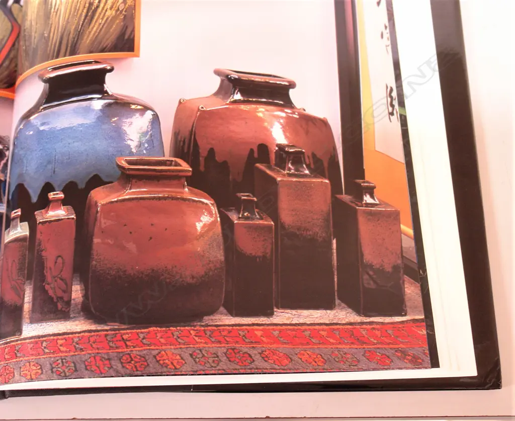 Len Castle large stoneware square section bottle vase Image 1++