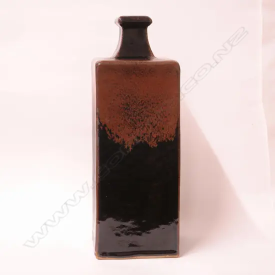 Len Castle large stoneware square section bottle vase