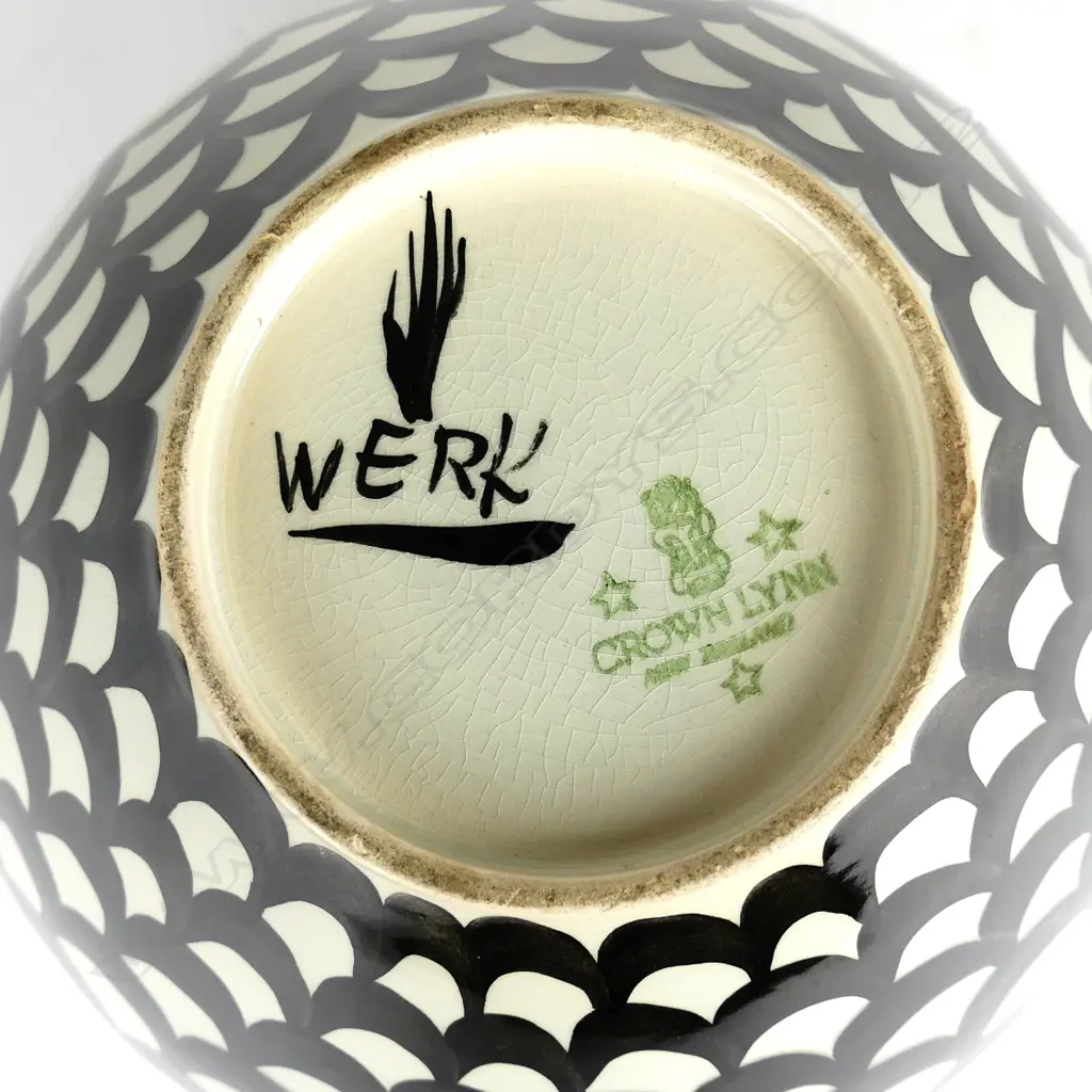 Crown Lynn Frank Carpay Handwerk vase Image 1++