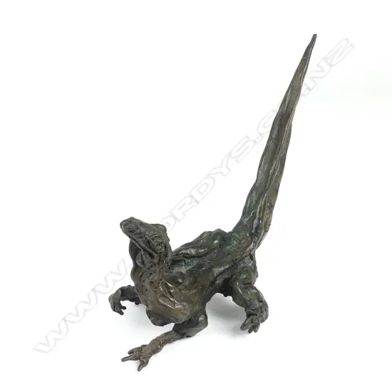 A small bronze Tyrannosaurus Rex by Terry Keenan