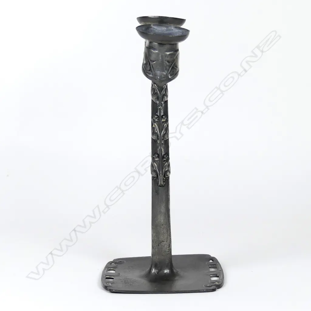 A Tudric pewter candelabra Image 1++