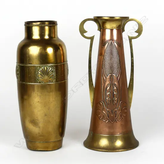 A WMF brass Jugendstil vase