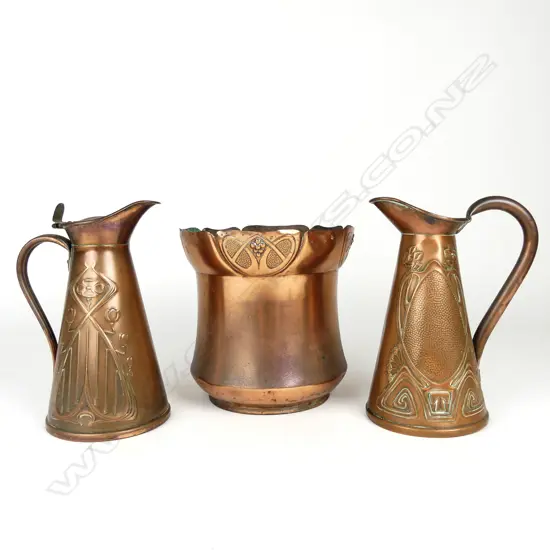 A WMF copper jardinière