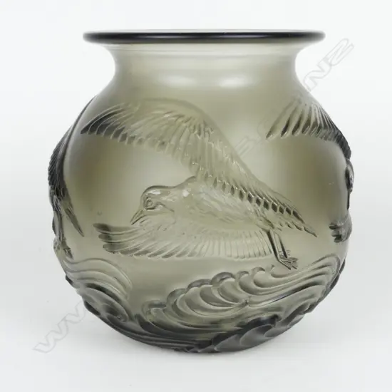 An Art Deco glass vase