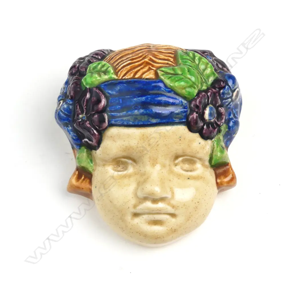 A rare 1930s Ashtead Studio Pottery mask by Phoebe Stabler Image 1++