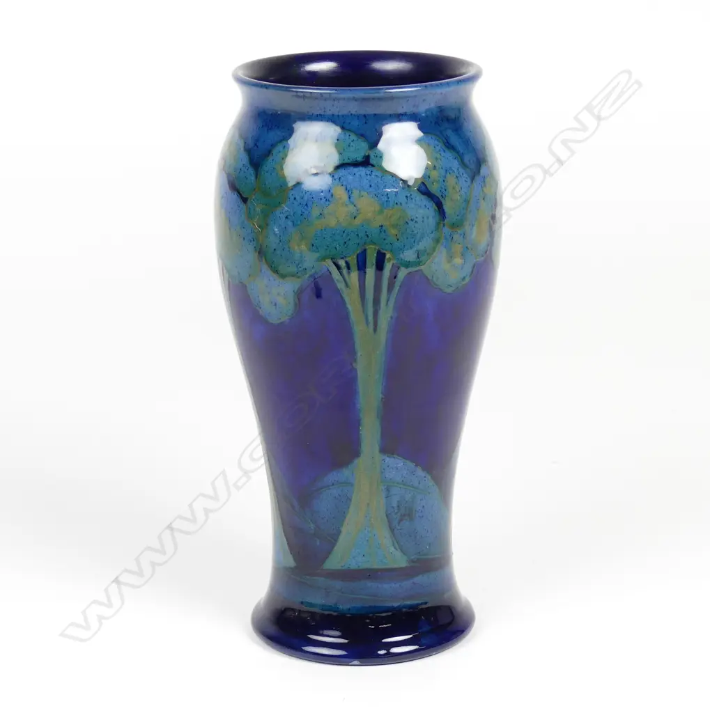 A William Moorcroft 'Moonlit Blue' inverted baluster vase Image 1++