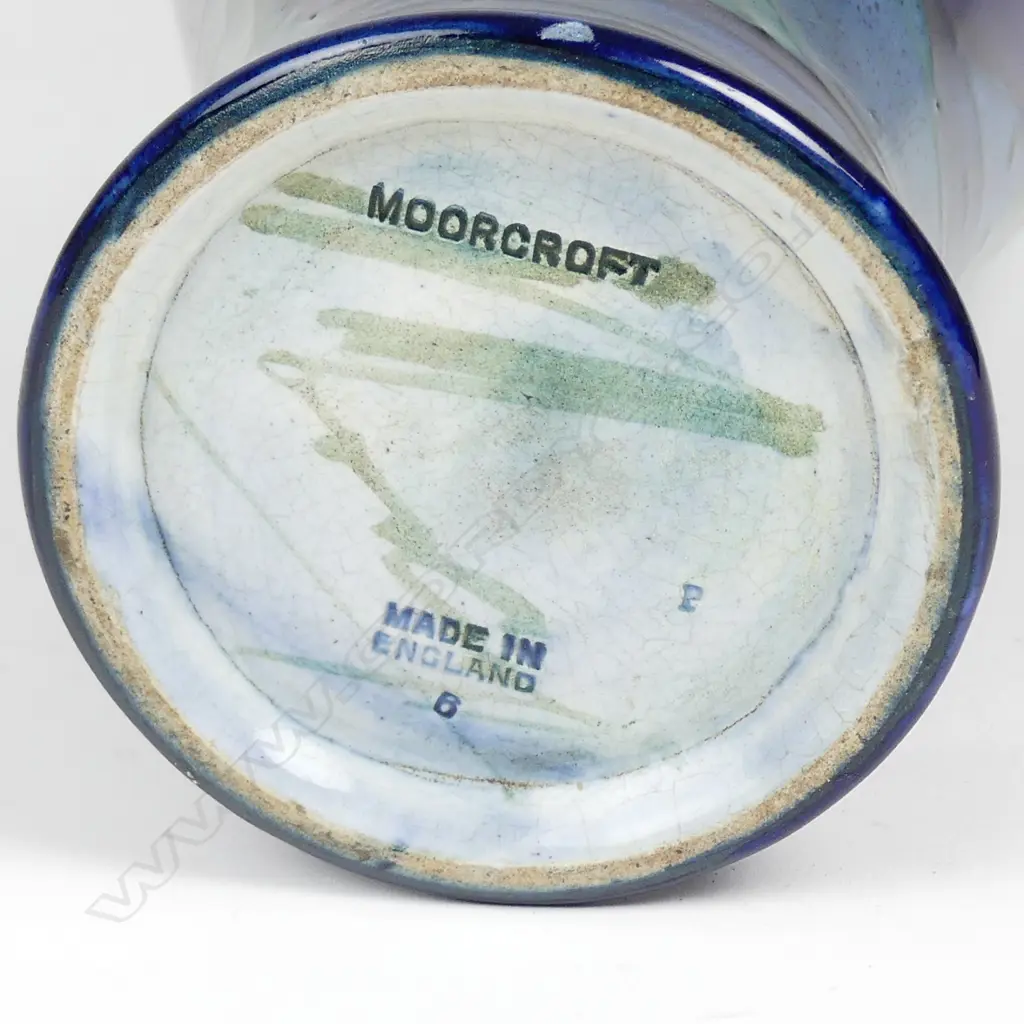 A William Moorcroft 'Moonlit Blue' inverted baluster vase Image 1++