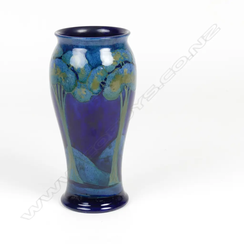 A William Moorcroft 'Moonlit Blue' inverted baluster vase Image 1++