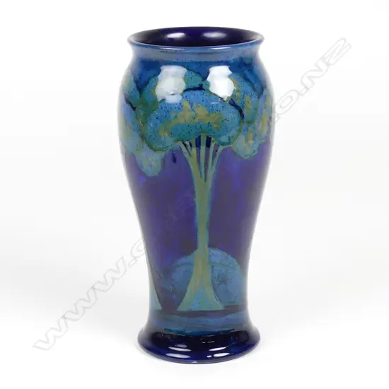 A William Moorcroft 'Moonlit Blue' inverted baluster vase