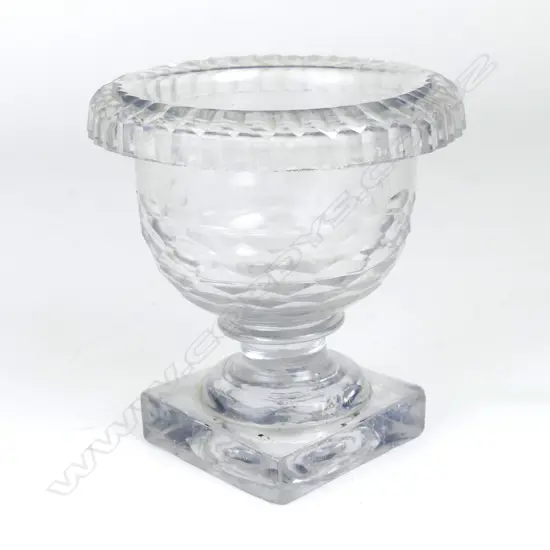 A Georgian Irish glass salt