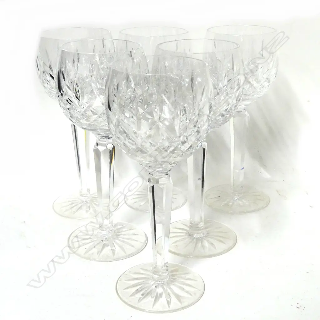 A set of six Waterford hock glasses Image 1++