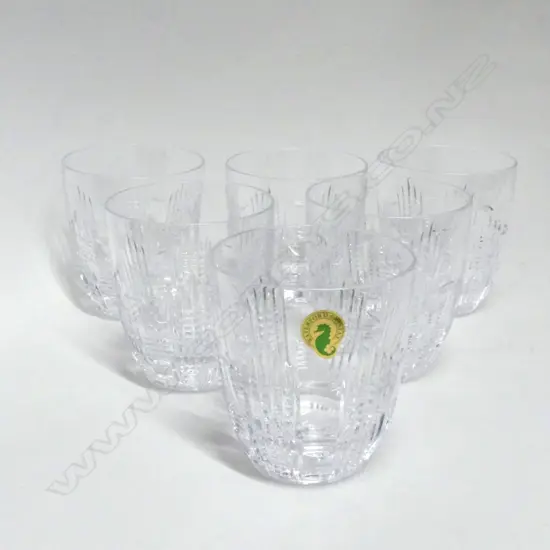 A set of six Waterford 'Dungarvan' decorated crystal tumblers