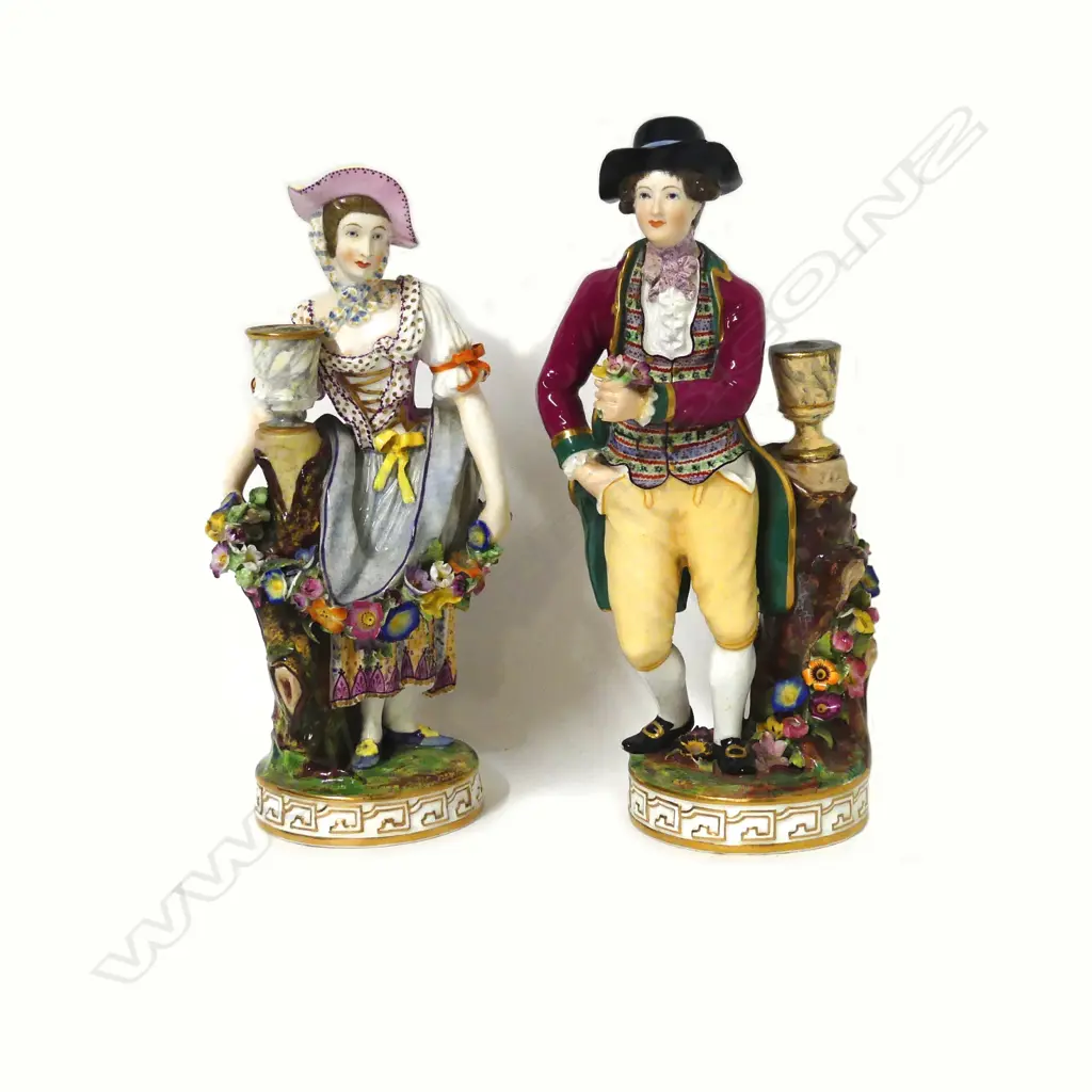 A pair of early 19thC Coalport figures Image 1++