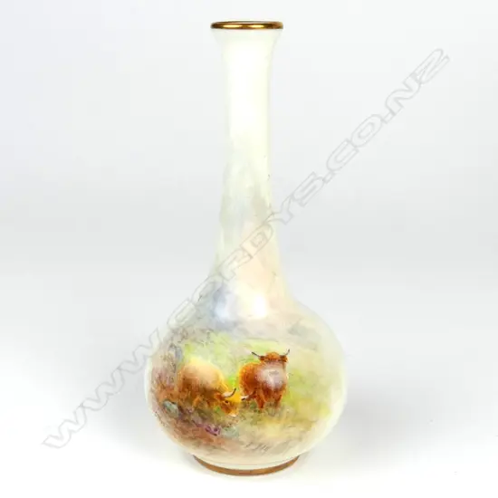 A small Royal Worcester bottle vase