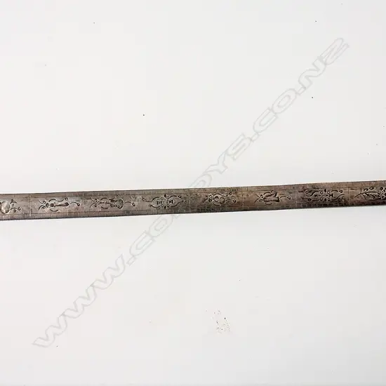 A 19thC Chinese silver ruler