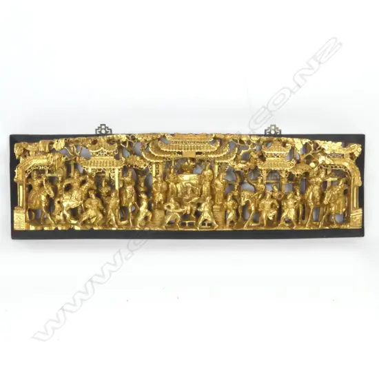 A Chinese giltwood panel