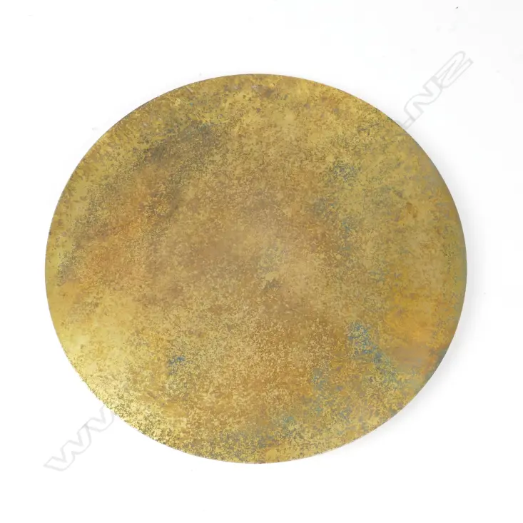 A highly ornate gilded Oriental bronze circular mirror Image 1++