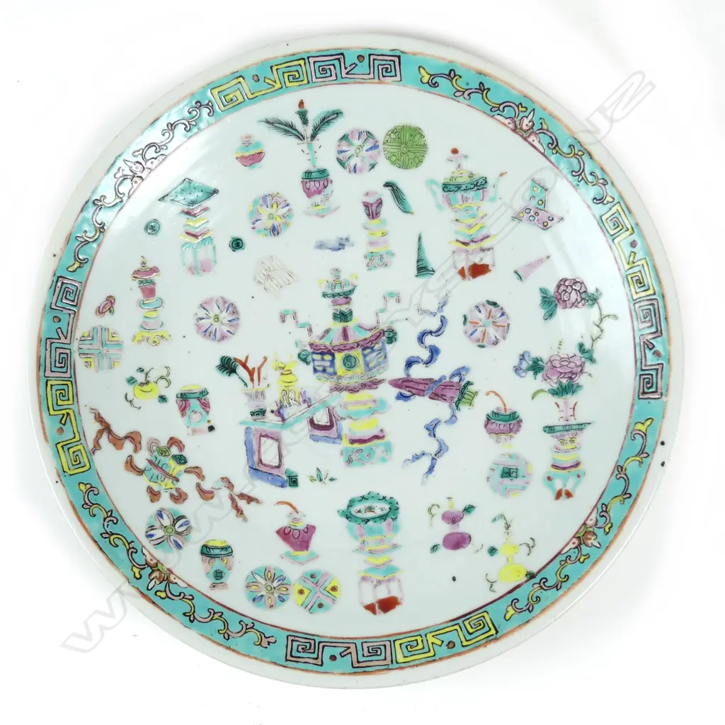 A Daoguang period large famille rose dish Image 1++