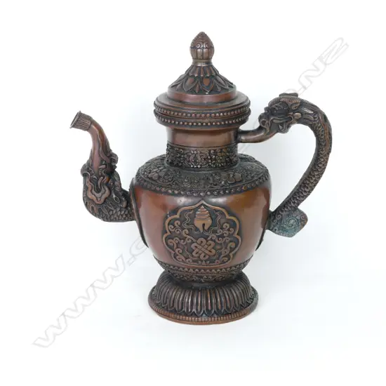 A Sino-Tibetan copper teapot