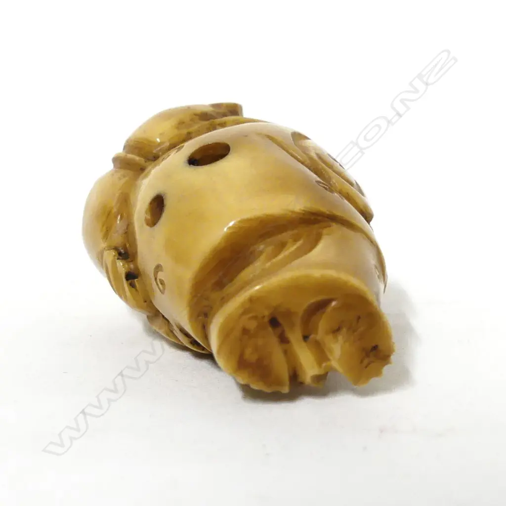 A tagua nut carved netsuke Image 1++