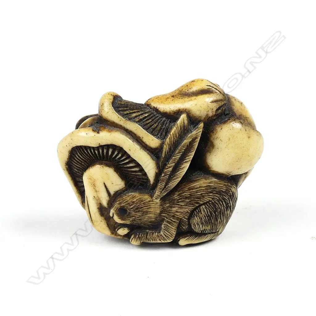 A Japanese carved bone netsuke Image 1++