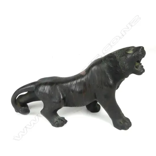 A Japanese Meiji period bronze of a tiger
