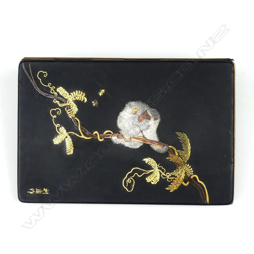 An early 20thC Japanese Komai damascene cigarette case Image 1++