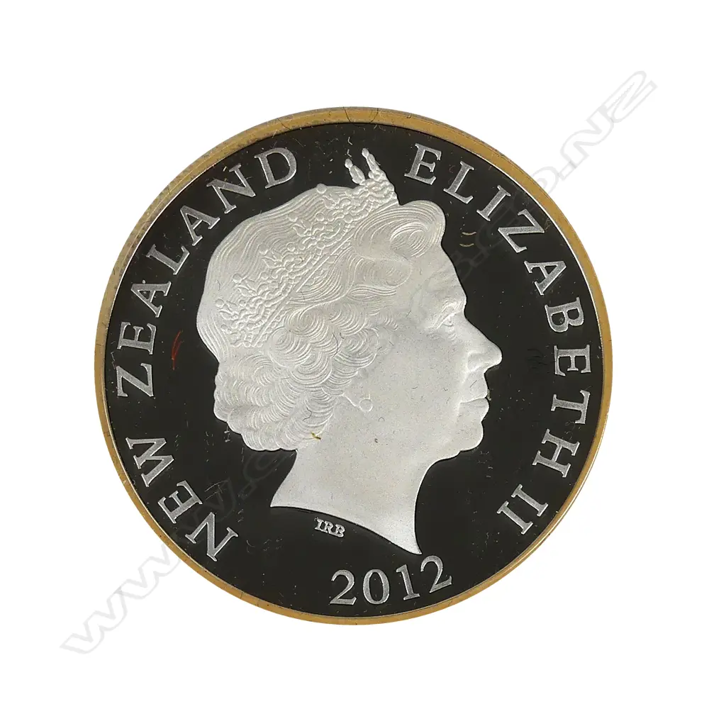 A 2012 NZ 1 ounce silver and gold plate Hobbit proof coin Image 1++