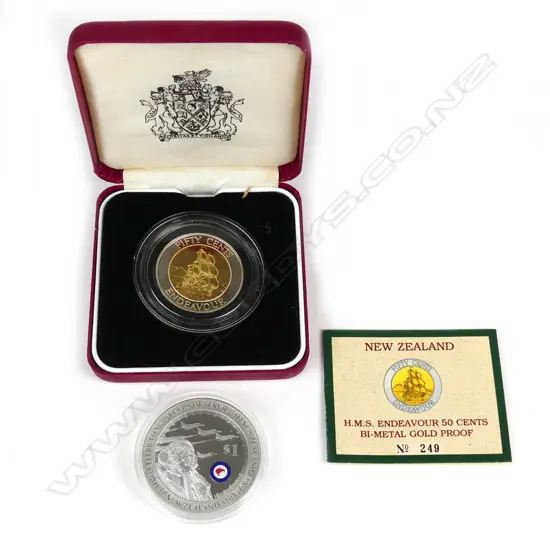 Two NZ proof coins