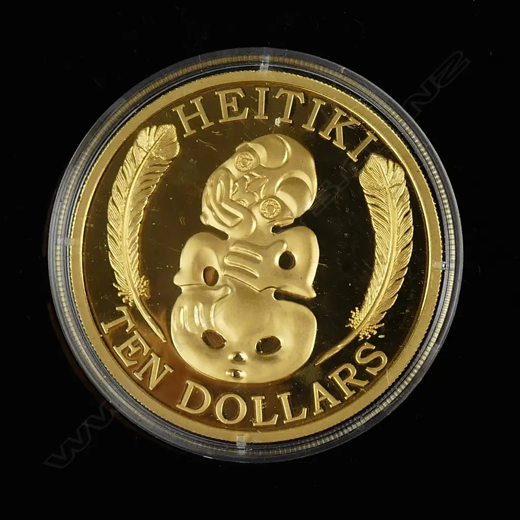 A 2010 NZ proof $10 gold Hei Tiki coin Image 1++