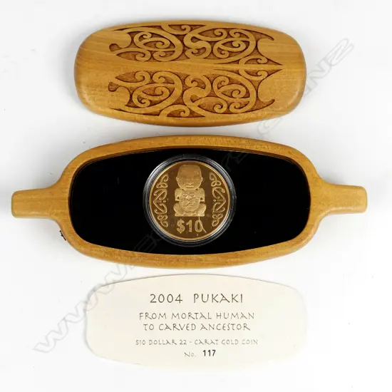 A 2004 NZ proof $10 ‘Pukaki’ gold coin