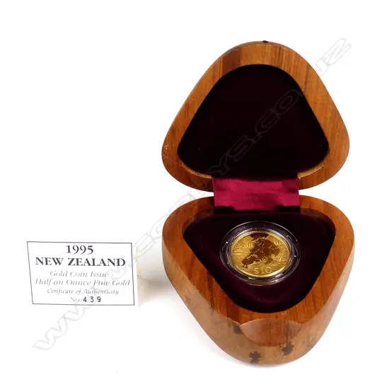 A 1995 NZ proof 'Gold Fever' $10 gold coin