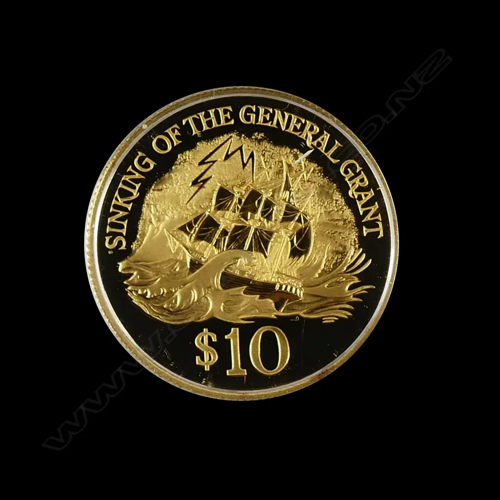 A 1996 NZ $10 General Grant proof gold coin Image 1++