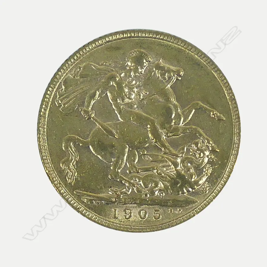 A 1905 full gold sovereign Image 1++
