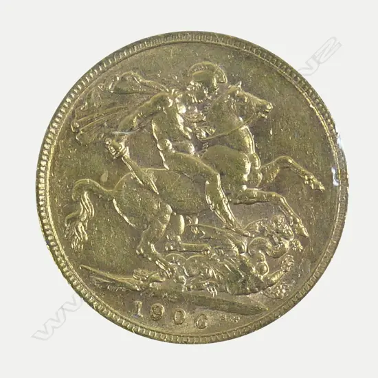 A 1906 full gold sovereign